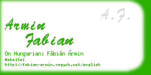 armin fabian business card