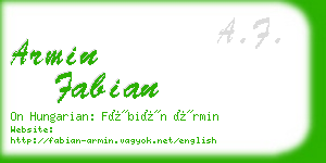 armin fabian business card